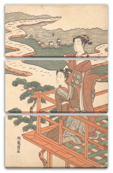 Leinwandbild Isoda Koryūsai - Motiv aus einem Druck