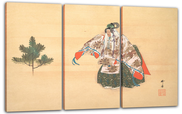 Leinwandbild Tsukioka Kōgyō - Illustration einer Noh-Tanz-Szene