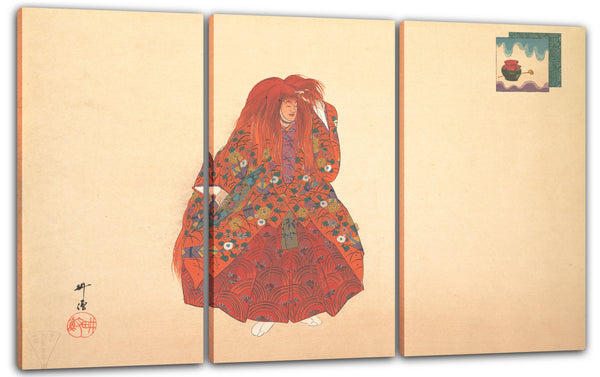 Leinwandbild Tsukioka Kōgyō - Illustration einer Noh-Tanz-Szene