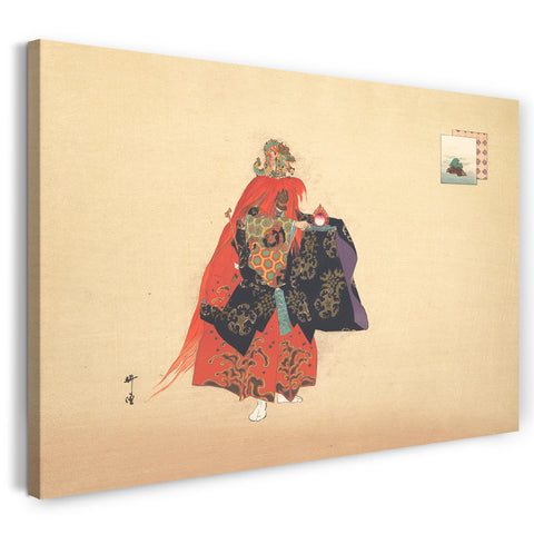 Leinwandbild Tsukioka Kōgyō - Illustration einer Noh-Tanz-Szene