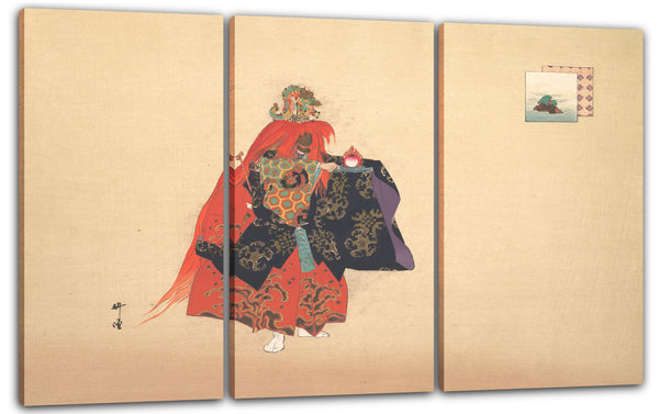 Leinwandbild Tsukioka Kōgyō - Illustration einer Noh-Tanz-Szene
