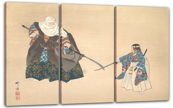 Leinwandbild Tsukioka Kōgyō - Illustration einer Noh-Tanz-Szene
