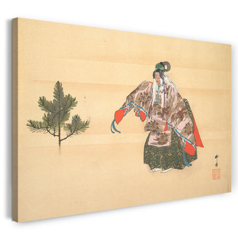 Leinwandbild Tsukioka Kōgyō - Illustration einer Noh-Tanz-Szene