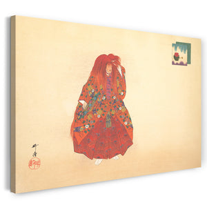 Leinwandbild Tsukioka Kōgyō - Illustration einer Noh-Tanz-Szene