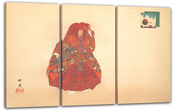 Leinwandbild Tsukioka Kōgyō - Illustration einer Noh-Tanz-Szene