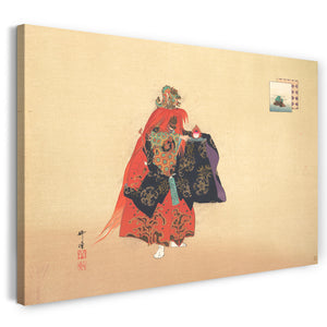 Leinwandbild Tsukioka Kōgyō - Illustration einer Noh-Tanz-Szene