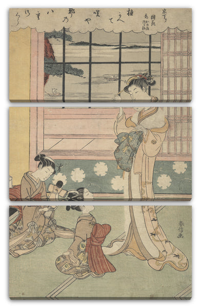 Leinwandbild Suzuki Harunobu - Offenes Fenster in Richtung Meer