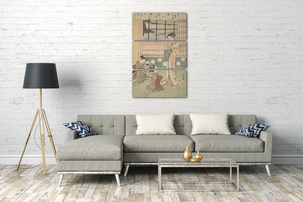 Leinwandbild Suzuki Harunobu - Offenes Fenster in Richtung Meer