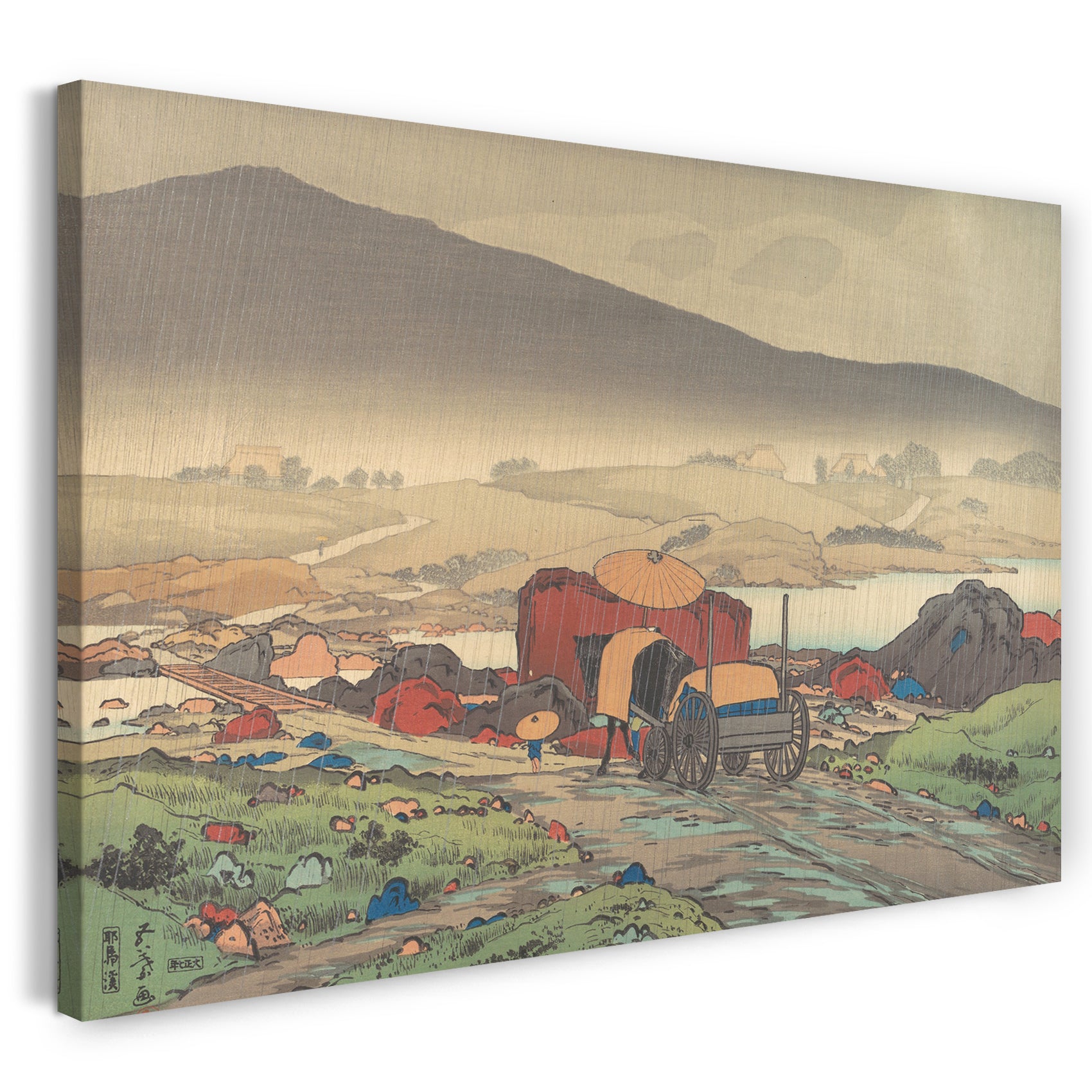 Leinwandbild Hashiguchi Goyō - Regen bei Yakabe