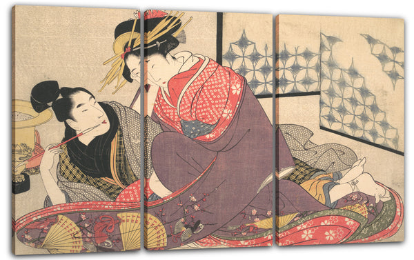 Leinwandbild Kitagawa Utamaro - Erotischer Druck