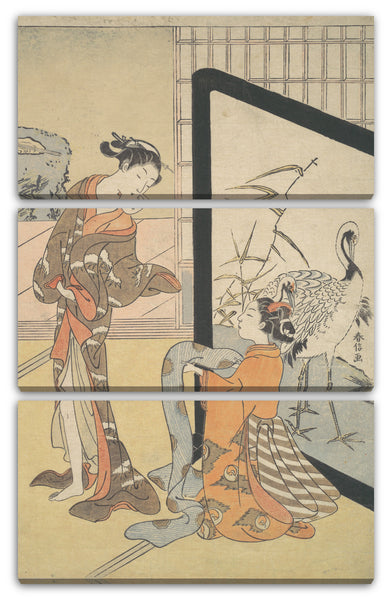 Leinwandbild Suzuki Harunobu - Kurtisane und Shinzō