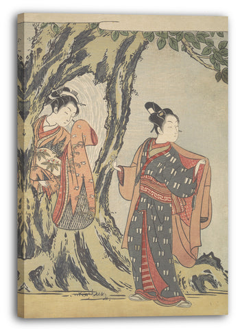 Leinwandbild Suzuki Harunobu - Zwei junge Leute