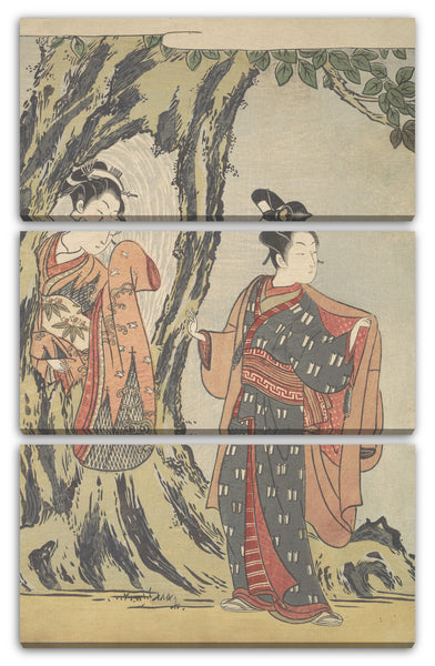 Leinwandbild Suzuki Harunobu - Zwei junge Leute