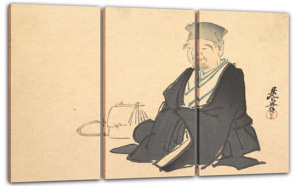 Leinwandbild Shibata Zeshin - Porträt von Rikyū (?)