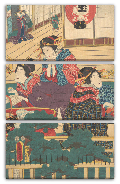 Leinwandbild Utagawa Kunisada - Motiv aus einem Druck