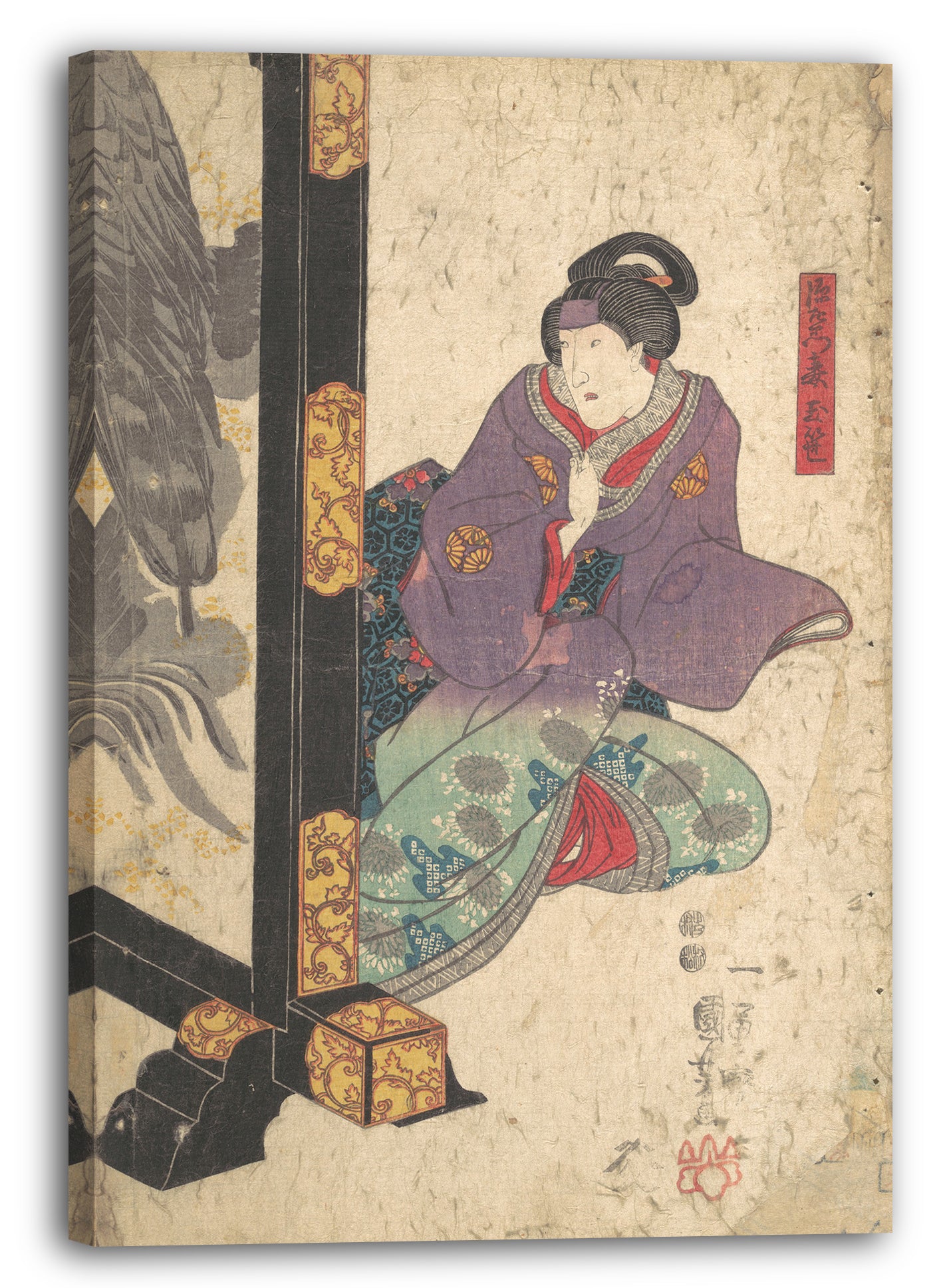 Leinwandbild Utagawa Kuniyoshi - Motiv aus einem Druck