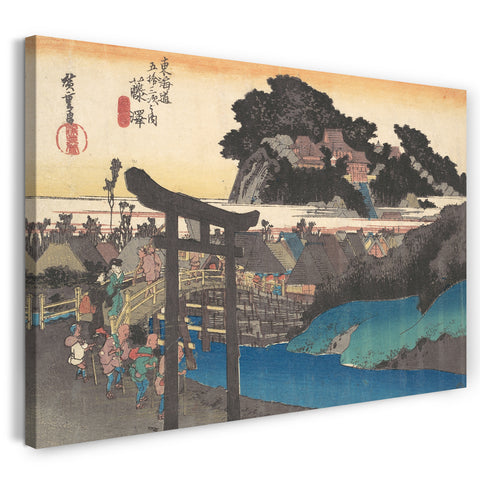 Leinwandbild Utagawa Hiroshige - Fujiwara; Yugyoji