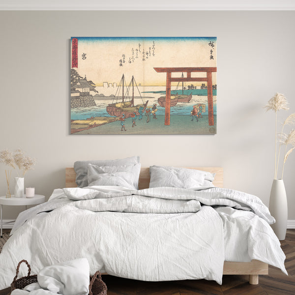 Leinwandbild Utagawa Hiroshige - Miya
