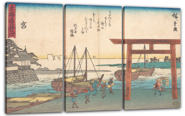 Leinwandbild Utagawa Hiroshige - Miya