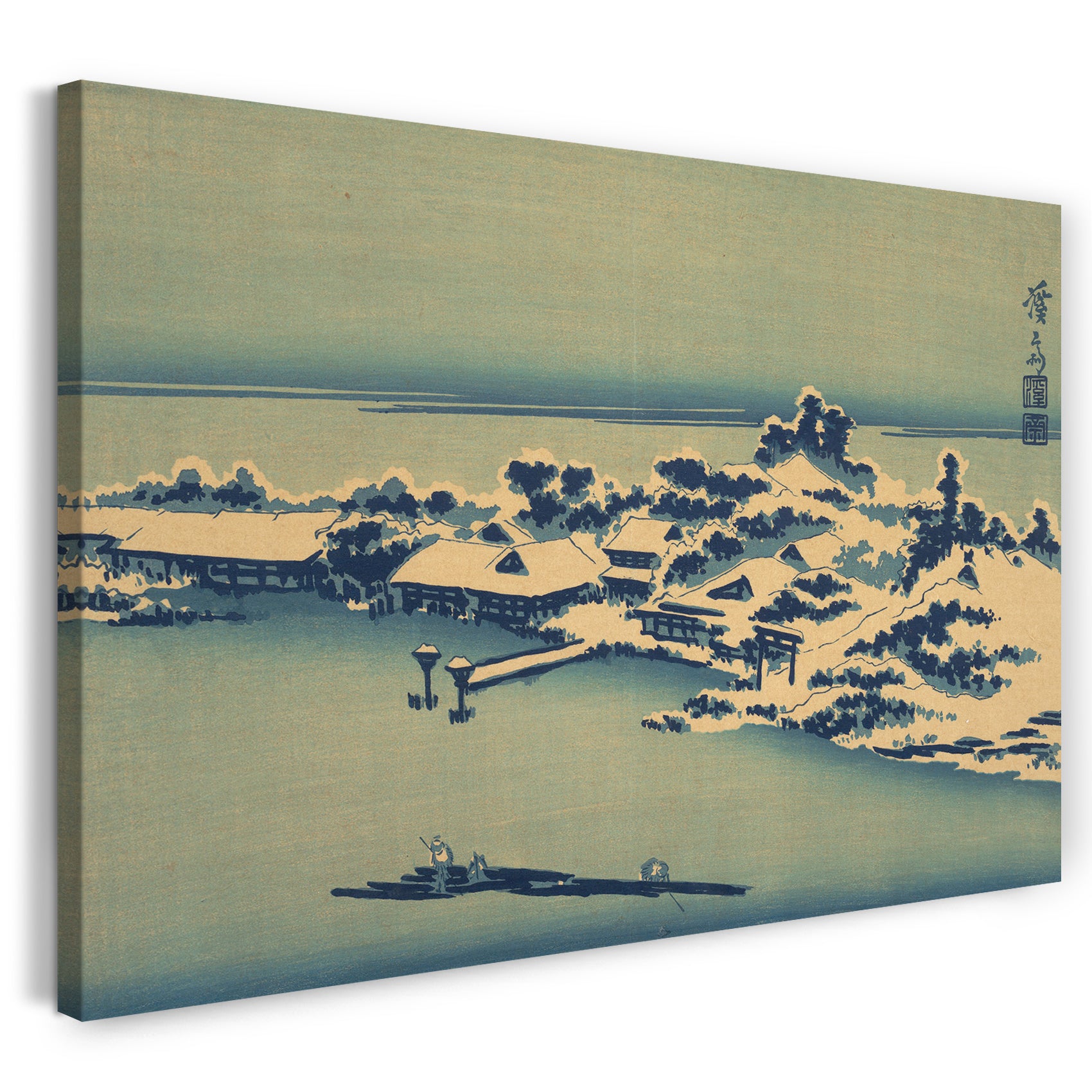 Leinwandbild Keisai Eisen - Winterlandschaft
