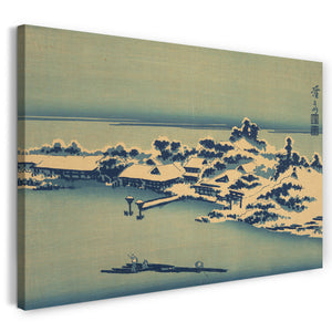 Leinwandbild Keisai Eisen - Winterlandschaft