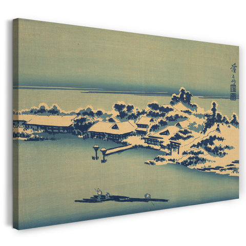 Leinwandbild Keisai Eisen - Winterlandschaft