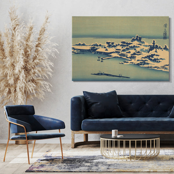 Leinwandbild Keisai Eisen - Winterlandschaft