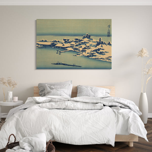 Leinwandbild Keisai Eisen - Winterlandschaft
