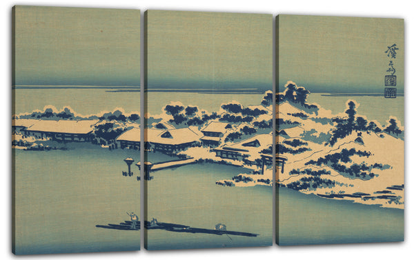 Leinwandbild Keisai Eisen - Winterlandschaft