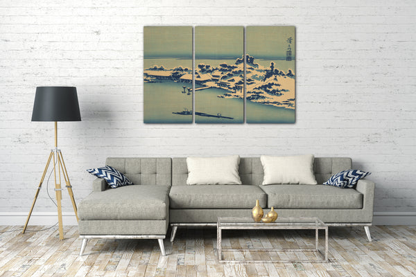 Leinwandbild Keisai Eisen - Winterlandschaft