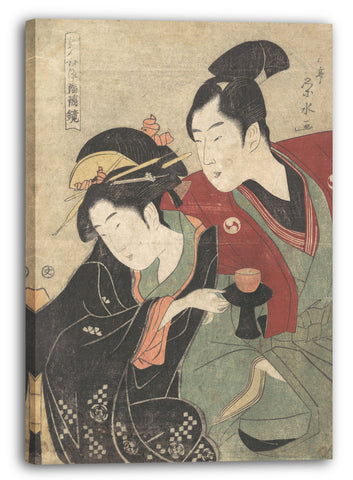 Leinwandbild Ichirakutei Eisui - Szene aus dem "Chushingura" Drama