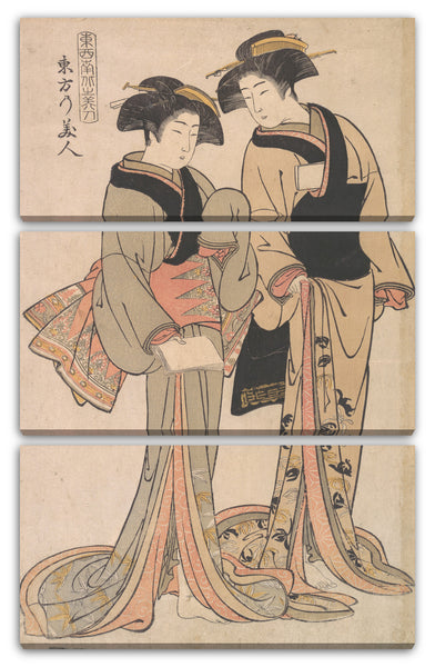 Leinwandbild Kitao Shigemasa - Schönheiten des Ostens