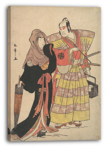 Leinwandbild Katsukawa Shunshō - Szene aus einem Drama