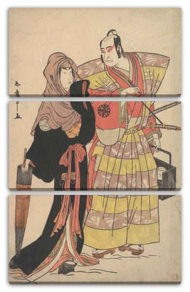 Leinwandbild Katsukawa Shunshō - Szene aus einem Drama