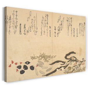 Leinwandbild Kitagawa Utamaro - Muscheln unter Wasser