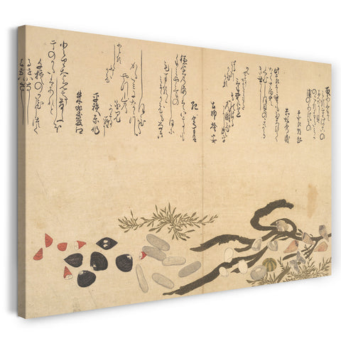 Leinwandbild Kitagawa Utamaro - Muscheln unter Wasser