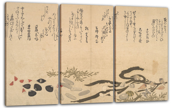 Leinwandbild Kitagawa Utamaro - Muscheln unter Wasser