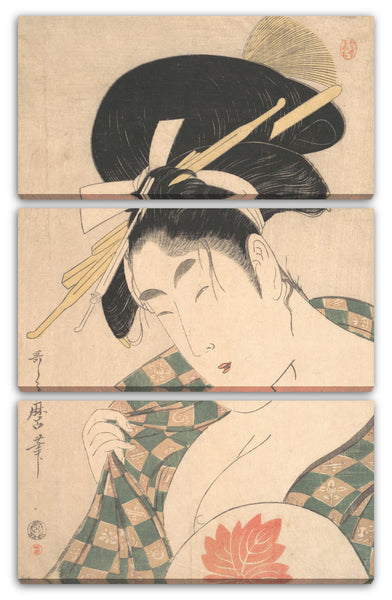 Leinwandbild Kitagawa Utamaro - Eine Kurtisane