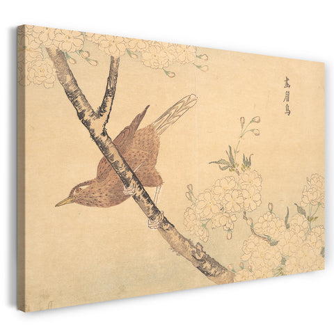 Leinwandbild Kuwagata Keisai - Die graue Drossel