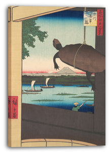 Leinwandbild Utagawa Hiroshige - Mannenbrücke, Fukagawa