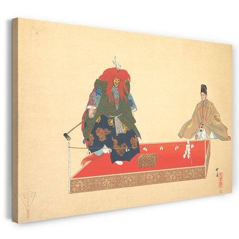 Leinwandbild Tsukioka Kōgyō - Illustration von Noh-Tanz-Szene