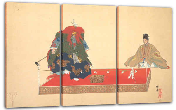 Leinwandbild Tsukioka Kōgyō - Illustration von Noh-Tanz-Szene