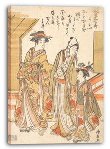 Leinwandbild Torii Kiyonaga - Besuch in Komachi