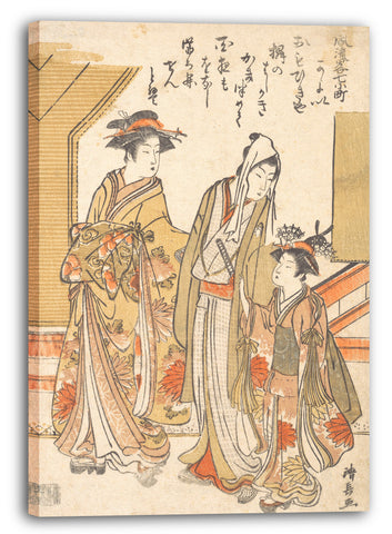 Leinwandbild Torii Kiyonaga - Besuch in Komachi