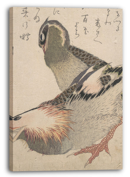 Leinwandbild Totoya Hokkei - Zwei Vögel
