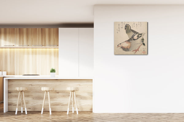 Leinwandbild Totoya Hokkei - Zwei Vögel