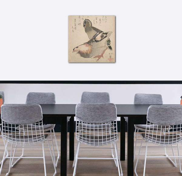 Leinwandbild Totoya Hokkei - Zwei Vögel