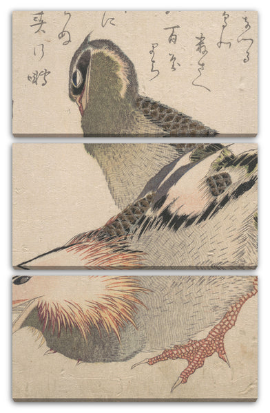 Leinwandbild Totoya Hokkei - Zwei Vögel