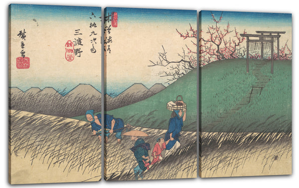 Leinwandbild Utagawa Hiroshige - Bahnhof Santono