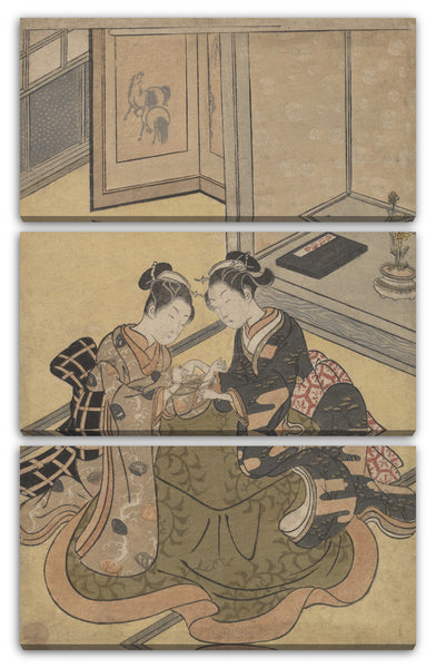 Leinwandbild Suzuki Harunobu - Katzenwiege